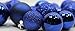20 Holiday Time Mini Shatterproof Satin Shiny and Glitter Finish Bulb Christmas Ornaments (Dark Blue)