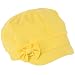 Kids 3-7 years Cotton Summer Newsboy Bow Hat Cap Yellow