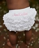 RuffleButts Personalized Embroidered Bloomer in White, Pink, or Fuchsia