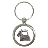 Scottish Terrier Scottie Key Chain (Round)