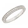 Diamond Womens Wedding Anniversary Band Antique Style 14k White Gold (1/4 cttw)