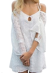 A-line V-neck Polyester Backless Lace Cutout Long Sleeves Spaghetti Strap Evening Dress/Party Dress/Tunic 