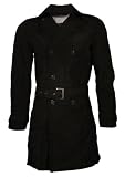 Armani Jeans Double Breasted Trench Coat - Black