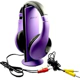 5 in 1 Wireless Headphone for Audio Device Full-channel Ipod TV Sound PC Game Player DVD Player VCD Player MP3 player CD player w/ 2.5mm to 3.5mm Headphone Audio Converter