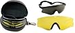 FIRE TEC Interchangeable Sports Glasses System Set - Yellow, Smoke & Clear