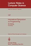 Books : International Symposium on Programming (Lecture Notes in Computer Science)