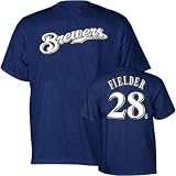 Prince Fielder #28 Milwaukee Brewers Name and Number Adult T-Shirt