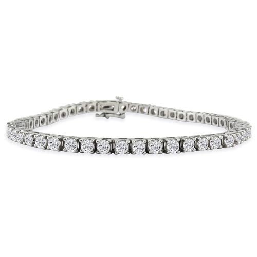 6ct Diamond Tennis Bracelet in 14k White Gold JK, I1