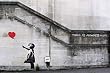 LAMINATED Banksy Girl Red Balloon Hope Mini Poster Measures 24" x 17" (61 x 43 cm)