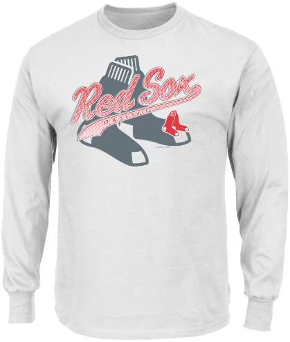 MLB Men's Basic Long Sleeve T-Shirt, White