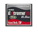 SanDisk Extreme III 8 GB CompactFlash Flash memory card (SDCFX3-008G-A31, E ....