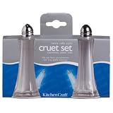 Kitchen Craft Clear Glass Salt & Pepper Shakers 11.5cm- set of two