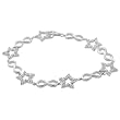 Sterling Silver Cubic Zirconia Stars Bracelet