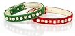 Christmas Velvet Crystal Pearl Holiday Dog Collar Size 10