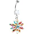 Piercing pour le Nombril - Cristal de Borealis d'acier inoxydable