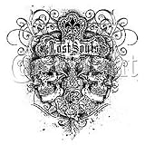 Lost Souls T-shirt, Death T-shirts, Hardcore Gothic T-shirts, Biker T-shirts, XXX-Large, Kelly Green