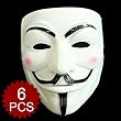 V for Vendetta Adult Masks 6 Pieces