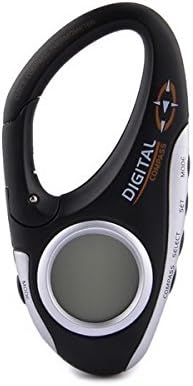 Mountain Hills Portable Clip-on Electronic Digital Compass-Black+Silver(1 x CR2032)