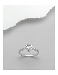 Heart CZ Ring In 92.5 Sterling Silver