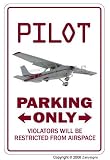 PILOT ~Sign~ parking signs air plane cessna fly gift