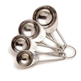 Kitchen Craft Set 4 cucchiai dosatori in acciaio INOX Kitchen Craft Set 4 cucchiai dosatori in acciaio INOX