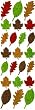 Martha Stewart Crafts Stickers, Glittered Leaves