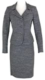 ALBERT NIPON Black White Grey Tweed Suit Size 8 Albert Nipon