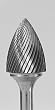 CARBIDE BUR GROBET MADE IN U.S.A. TREE POINTED 3/8X3/4X1/4 STANDARD CUT