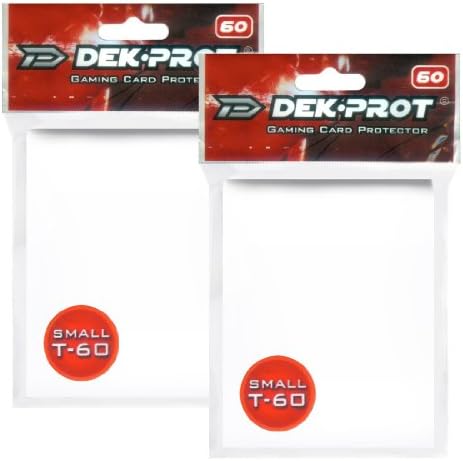 Small Dek Prot T-60 Texture/rough Gaming Card Sleeves Starlight White - 120 Count
