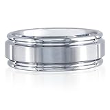 8mm Brush Finished Tungsten Carbide Band