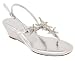 Metallic Rhinestone Starfish Wedge