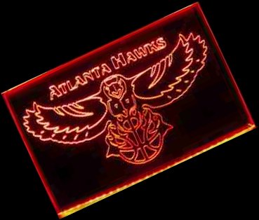 NBA Atlanta Hawks Team Logo Neon Light Sign (Red)