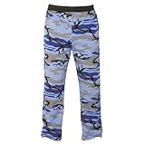 Bright Blue,Black and White Camouflage Cammo Novelty Print Jersey cotton pants for lounging, sleep, sports. Unisex relaxed fit, available in 5 Adult sizes, exposed elastic waist