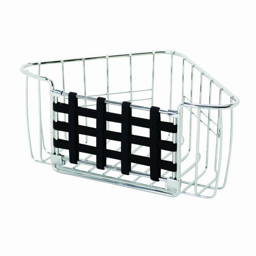 Zenith Stretch and Store Corner Shower Basket, Chrome