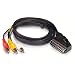 Philips SWV 2255 W/10 Scart Audio-/Video-Kabel (3x Cinch) 1,5 m schwarz