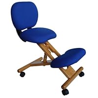Wooden Ergonomic Kneeling Posture Chair w Recliner Back