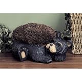 Black BEAR lodge porch BOOT SCRAPER door mat home decor by Young