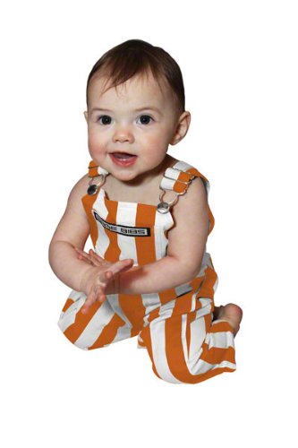 Infant Burnt Orange/White Game Bibs Overalls