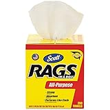 Scott Rags In A Box (75260), White, 200 Shop Towels per case, Case of 8