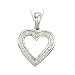 14K White Gold 1/2 ct. Channel Set Diamond Heart Pendant with Chain