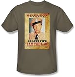 Andy Griffith TV Show Barney Fife I AM THE LAW Adult T-shirt