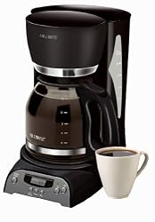 Mr. Coffee DRX23 12-Cup Programmable Coffeemaker, Black