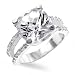 Bling Jewelry Designer Inspired Antique Cushion Cut CZ Double Shank Engagement Ring - 6