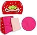 Leegoal Cute Soft Sponge White Dots Strawberry Pet Cat Dog House Bed With Warm Plush Pad (Red,L)