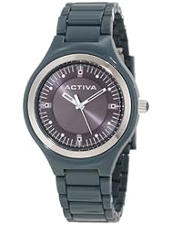 Activa By Invicta Womens AA201-008 Silver Grey Dial Grey Plastic Watch