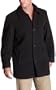 Perry Ellis Portfolio Men's Wool Button Front Coat,Charcoal,X-Large