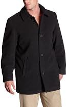 Perry Ellis Men's Wool Button Front Coat