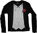 Emily the Strange juniors women's Tuxedo Shirt Black