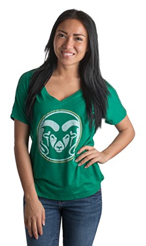 Colorado State University | CSU Rams Vintage Style Ladies' V-neck Flowy Shirt