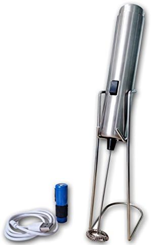 Wowpaige Rechargeable Electric Milk Frother, Charge via USB Cable, Dual Speed Foam Maker